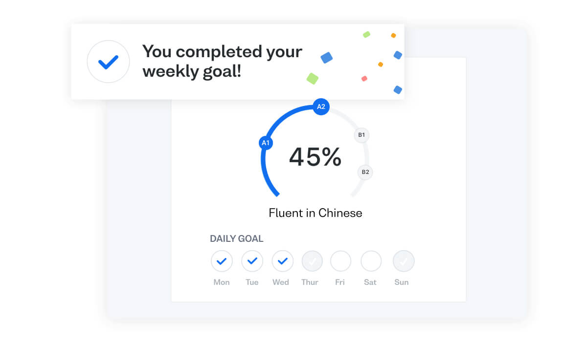 Learn Chinese words and phrases with ease, thanks to Busuu's Vocabulary Review feature