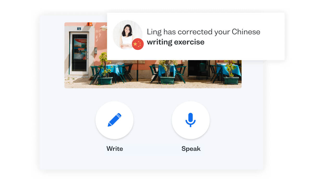 Learn to speak Chinese by practising with native speakers via Busuu's Conversations feature